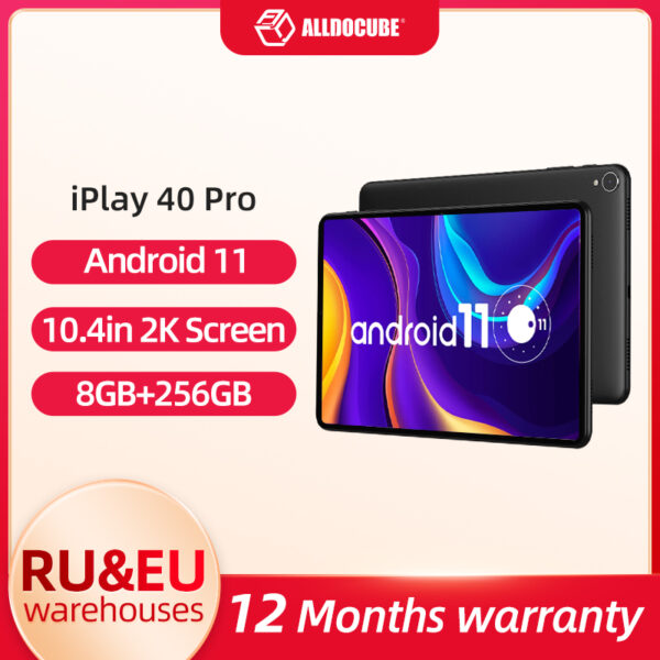 ALLDOCUBE iPlay 40 Pro Tablet PC 10.4 Inch  2000*1200 IPS Android 11 8GB RAM 256GB ROM Octa Core T618 4G Lte Phone Call Tablets 1