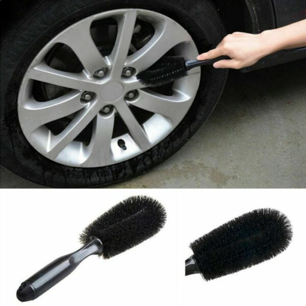 1pcs Universal Car Wheel Cleaning Brush Tool Tire Washing Clean Tyre Alloy Soft Bristle Cleaner Accessories 1