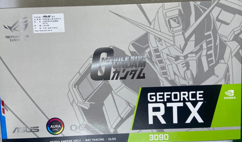 Original 100％ tested ok GeForce RTX 3090 ROG STRIX RTX3090 O24G gundam graphics card 1