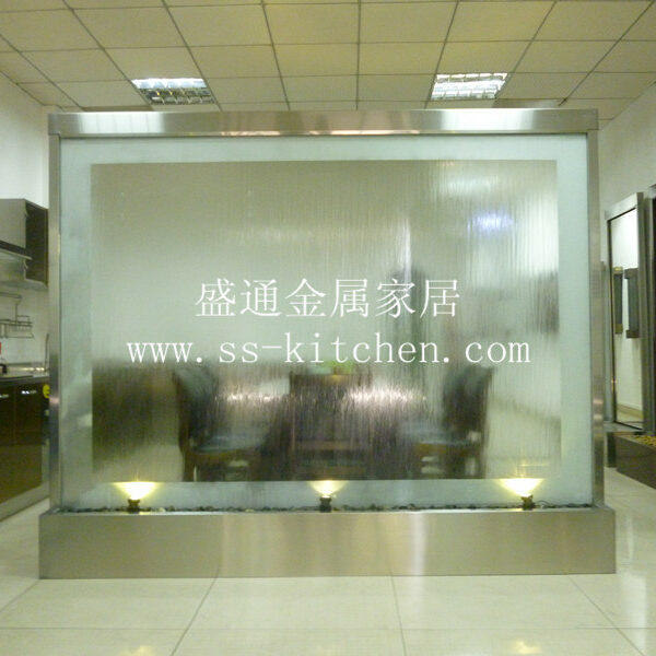 Custimized stainless steel water screen/water curtain wall/office separating screen/background feature water wall 1