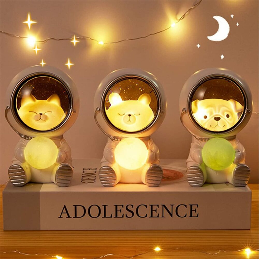 LED Night Light Nursery Astronaut Moon Lamps Little Night Light Star Light Desktop Decoration Light Birthday Gift 1